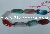 CNG1226 15.5 inches 20*35mm - 24*45mm freeform agate beads