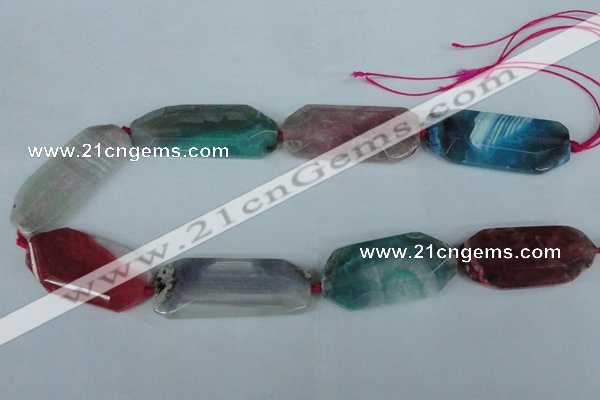 CNG1226 15.5 inches 20*35mm - 24*45mm freeform agate beads