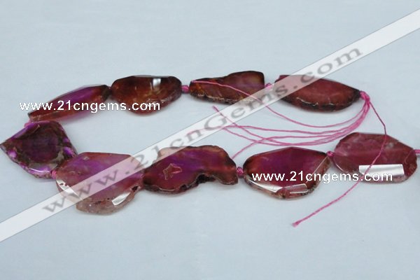 CNG1231 15.5 inches 25*35mm - 35*45mm freeform agate beads