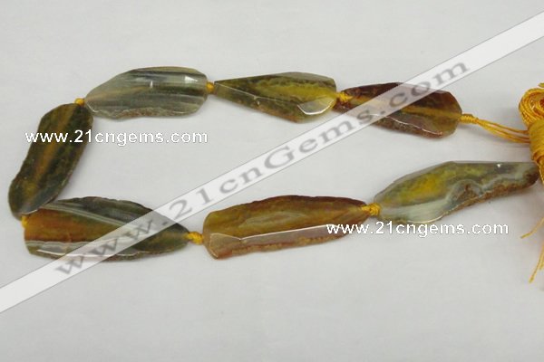 CNG1234 15.5 inches 20*40mm - 25*55mm freeform agate beads