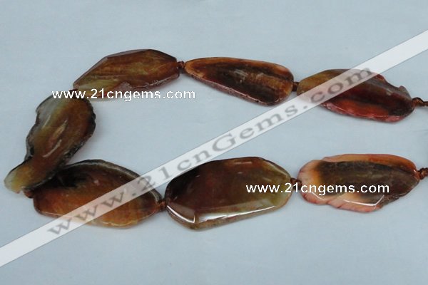 CNG1235 15.5 inches 25*40mm - 30*55mm freeform agate beads