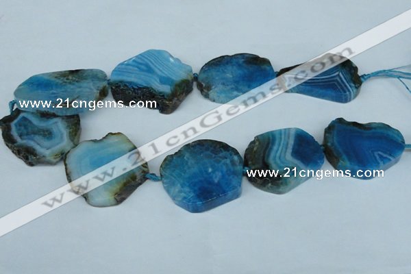 CNG1241 15.5 inches 30*40mm - 40*50mm freeform agate beads