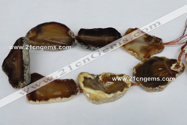 CNG1246 15.5 inches 30*50mm - 40*60mm freeform agate beads