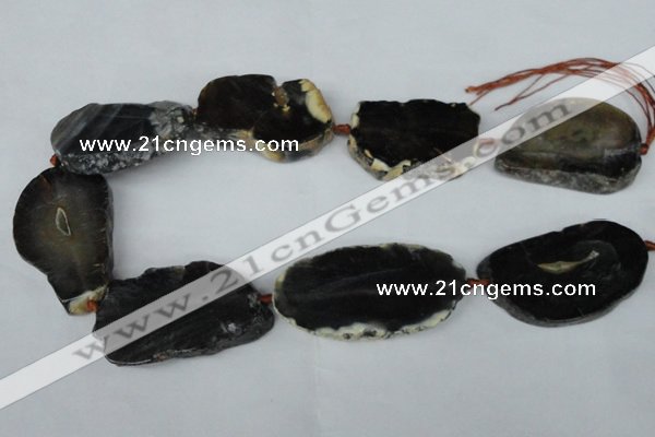 CNG1248 15.5 inches 30*40mm - 40*50mm freeform agate beads