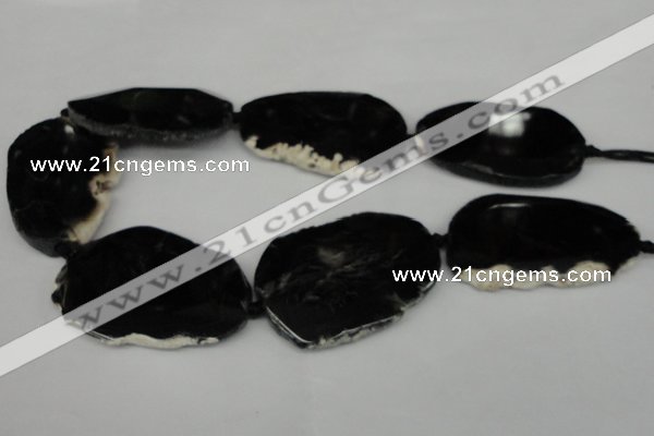 CNG1249 15.5 inches 35*40mm - 45*50mm freeform agate beads