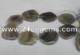 CNG1253 15.5 inches 30*40mm - 45*50mm freeform agate beads