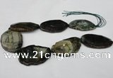 CNG1255 15.5 inches 35*45mm - 40*60mm freeform agate beads