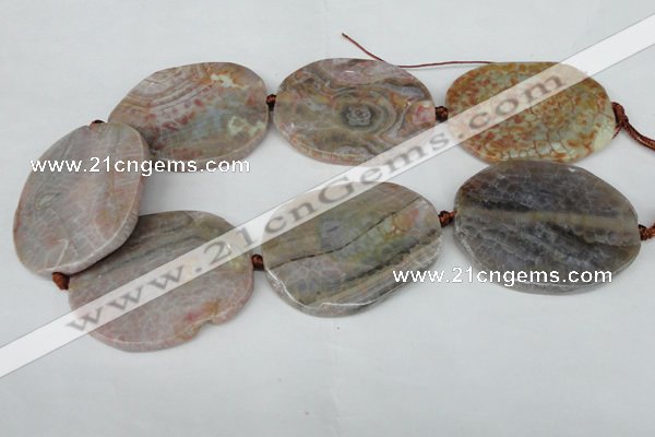 CNG1256 15.5 inches 40*50mm - 45*55mm freeform agate beads