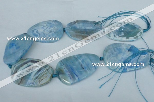 CNG1258 15.5 inches 40*50mm - 45*55mm freeform agate beads