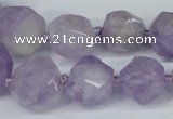 CNG1305 15.5 inches 8mm - 18mm faceted nuggets lavender amethyst beads