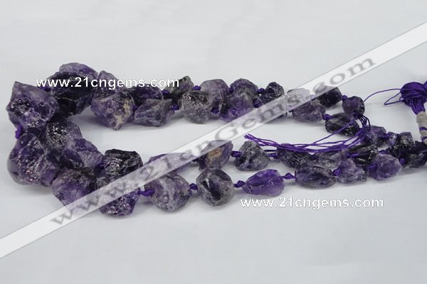 CNG1306 15.5 inches 8*12mm – 25*35mm nuggets amethyst beads