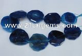 CNG1343 15.5 inches 42*45mm faceted freeform agate beads