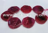 CNG1346 15.5 inches 52*55mm faceted freeform agate beads