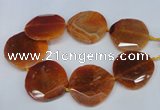 CNG1347 15.5 inches 52*55mm faceted freeform agate beads