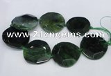 CNG1348 15.5 inches 52*55mm faceted freeform agate beads