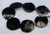 CNG1350 15.5 inches 52*55mm faceted freeform agate beads
