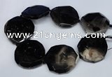 CNG1350 15.5 inches 52*55mm faceted freeform agate beads