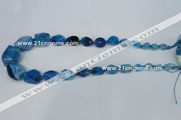 CNG1360 15.5 inches 8*10mm - 20*25mm faceted nuggets agate beads