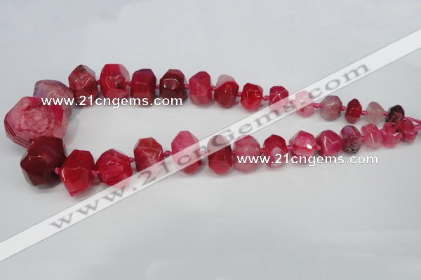 CNG1365 15.5 inches 8*12mm - 22*30mm faceted nuggets agate beads