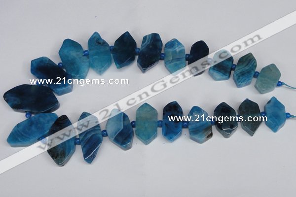 CNG1396 15.5 inches 15*25mm - 20*40mm wand agate gemstone beads