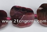 CNG1406 15.5 inches 20*22mm - 22*25mm faceted freeform agate beads