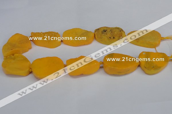 CNG1420 15.5 inches 25*35mm - 30*40mm freeform agate beads