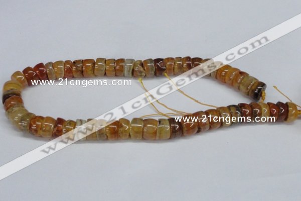 CNG1440 15.5 inches 6*12mm - 10*12mm nuggets agate gemstone beads