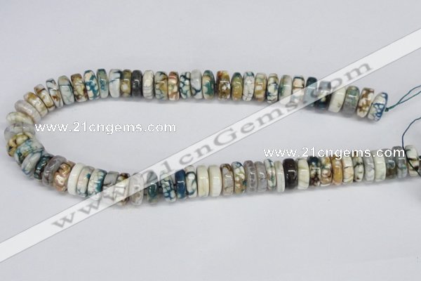 CNG1444 15.5 inches 6*15mm - 8*15mm nuggets agate gemstone beads