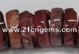 CNG1460 15.5 inches 10*30mm - 12*30mm nuggets agate gemstone beads