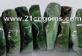 CNG1466 15.5 inches 12*35mm nuggets agate gemstone beads