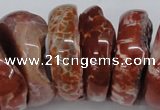 CNG1468 15.5 inches 12*35mm nuggets agate gemstone beads