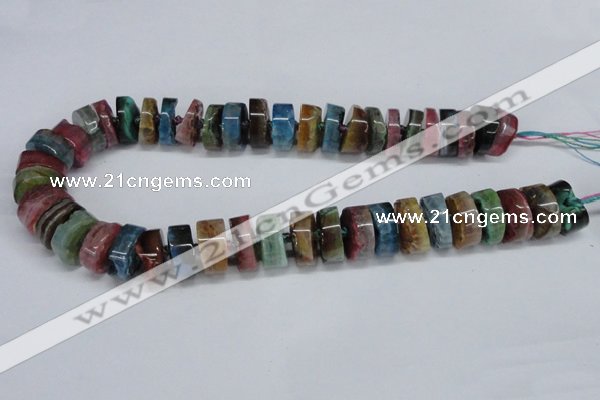 CNG1470 15.5 inches 8*18mm - 12*18mm nuggets agate gemstone beads