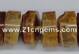 CNG1472 15.5 inches 10*25mm - 14*25mm nuggets agate gemstone beads