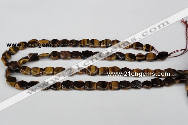 CNG15 15.5 inches 10*12mm faceted nuggets yellow tiger eye beads