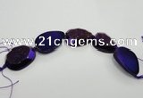 CNG1531 8 inches 25*35mm - 35*45mm freeform agate beads