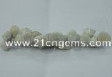 CNG1535 7.5 inches 10*14mm - 15*20mm nuggets plated druzy agate beads