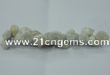 CNG1535 7.5 inches 10*14mm - 15*20mm nuggets plated druzy agate beads