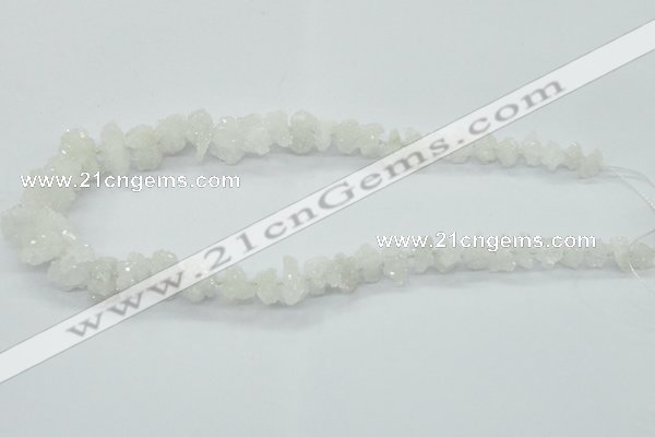 CNG1540 15.5 inches 6*8mm - 15*20mm nuggets plated druzy quartz beads