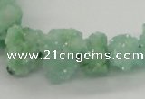 CNG1542 15.5 inches 6*8mm - 15*20mm nuggets plated druzy quartz beads