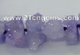 CNG1543 15.5 inches 6*8mm - 15*20mm nuggets plated druzy quartz beads