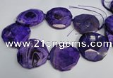 CNG1554 15.5 inches 50*52mm faceted freeform agate beads