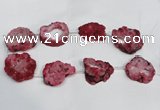 CNG1561 30*35mm - 35*40mm freeform plated druzy agate beads