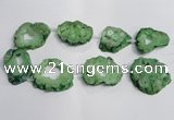 CNG1564 30*40mm - 40*50mm freeform plated druzy agate beads