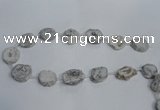 CNG1570 15*20mm - 20*25mm freeform plated druzy agate beads