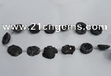 CNG1572 15*20mm - 20*25mm freeform plated druzy agate beads