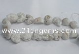 CNG1575 18*25mm - 20*30mm nuggets plated druzy agate beads