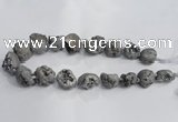 CNG1577 18*25mm - 20*30mm nuggets plated druzy agate beads