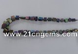 CNG1583 15.5 inches 8*12mm - 12*20mm nuggets plated quartz beads