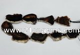 CNG1615 15.5 inches 25*35mm - 30*45mm freeform agate gemstone beads