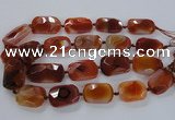 CNG1634 15.5 inches 25*35mm - 25*40mm faceted freeform agate beads